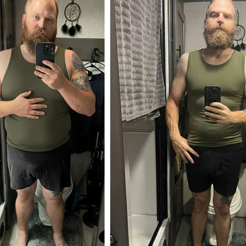 Allan — Regal Weight Loss member transformation. Before and after photo.