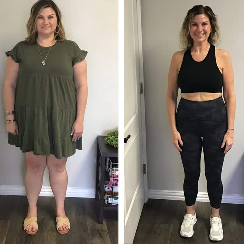 Jennifer — Regal Weight Loss member who lost 98 pounds. Before and after photo.