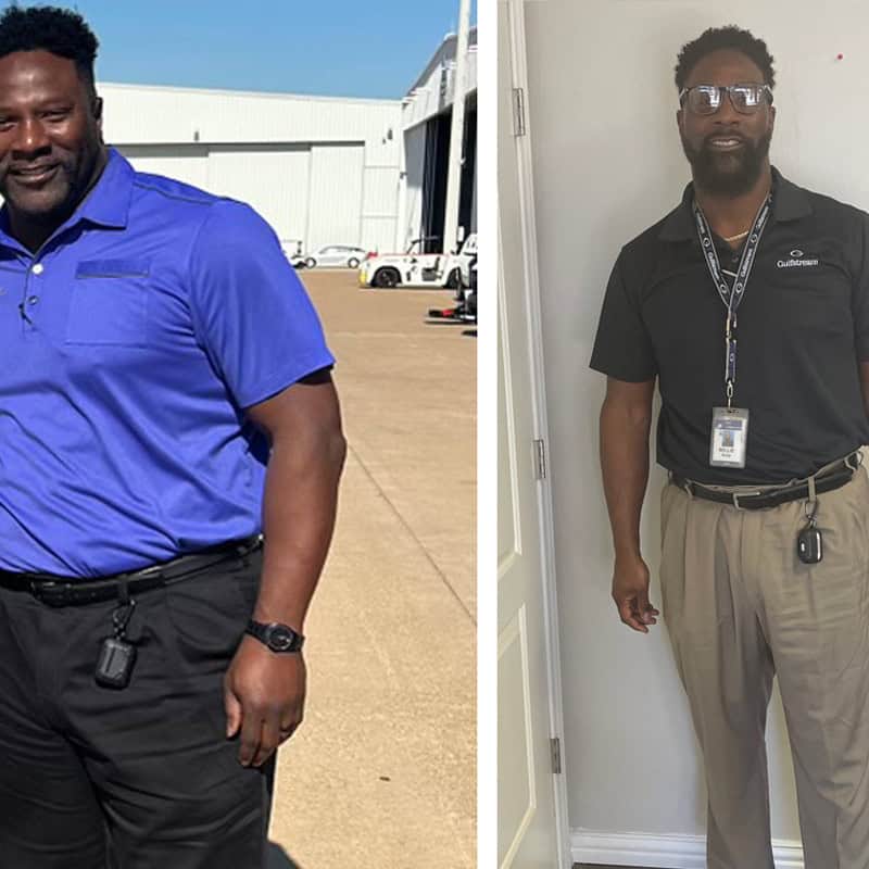 Will — Regal Weight Loss member who lost 42 pounds. Before and after photo.